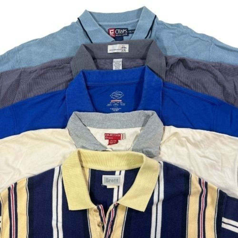 Lot of 5 Golf Polo Shirts Mens 2XL Guess Chaps St Johns Bay Munsingwear Brett